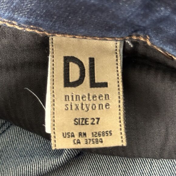 DL1961‎ Jeans Womens 4 27 Blue Cindy Slim Boot Dark Whiskering Fading Streetwear - Picture 9 of 11